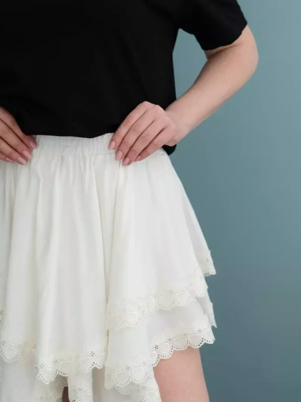 Женская юбка с кружевом