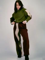 Хвилястий спортивний костюм зі світшотом - Зображення 4