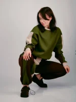 Хвилястий спортивний костюм зі світшотом - Зображення 2