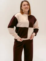 Костюм зі світшотом і штанами палаццо COLOR duo - Зображення 3