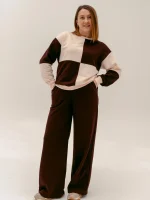 Костюм зі світшотом і штанами палаццо COLOR duo - Зображення 2