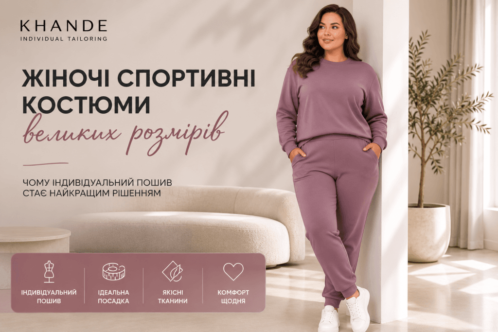 Жіночий спортивний костюм великого розміру